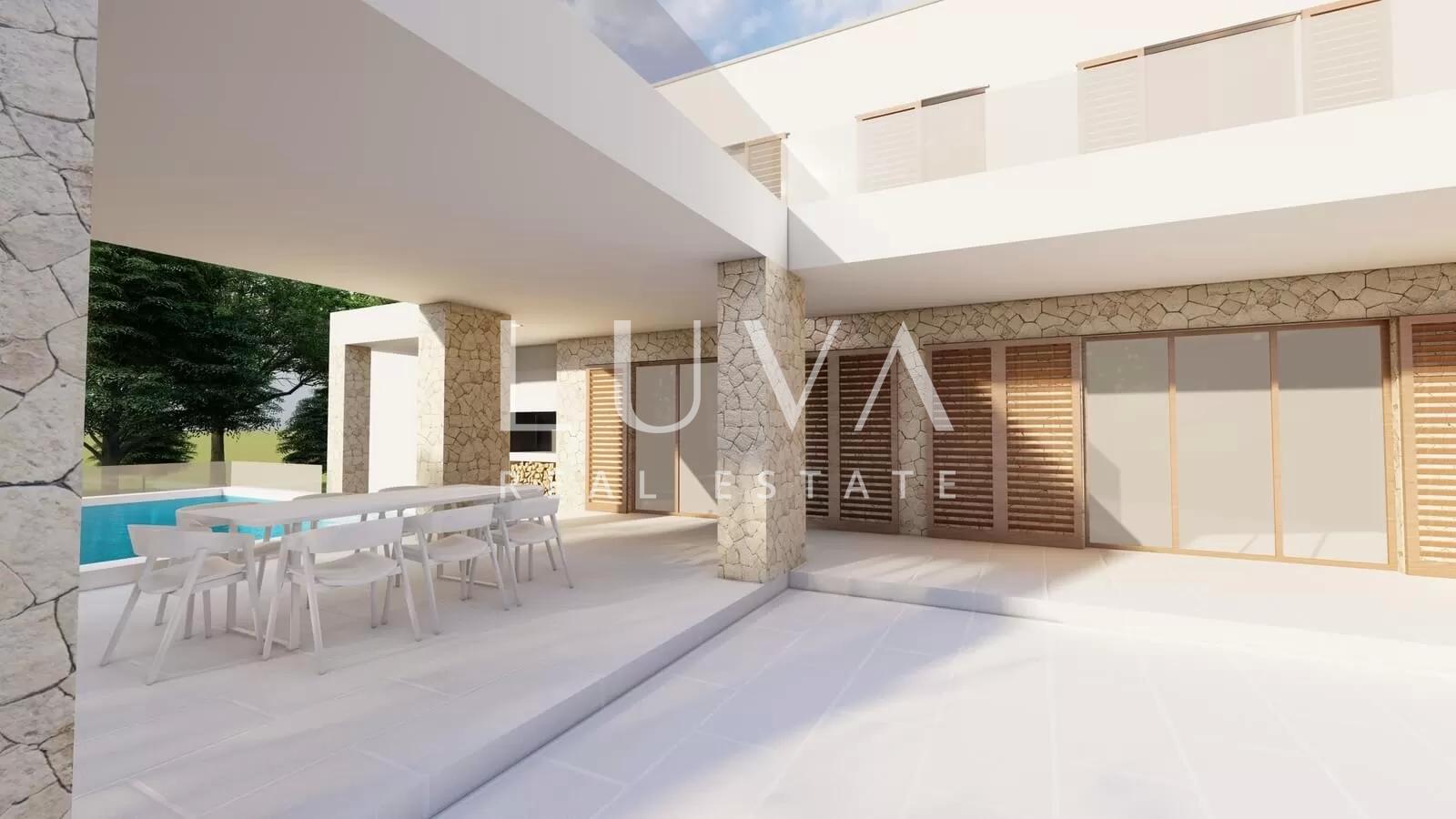 Vir, large building plot with construction started on 2 luxury villas