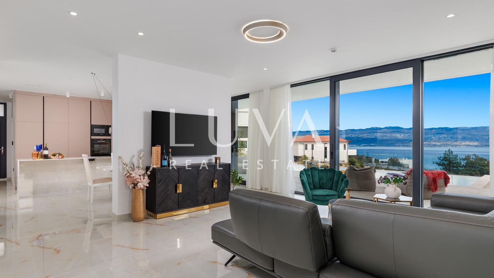 Krk, Vrbnik, Luxusvilla mit Meerblick und Pool, 265 m² zu verkaufen