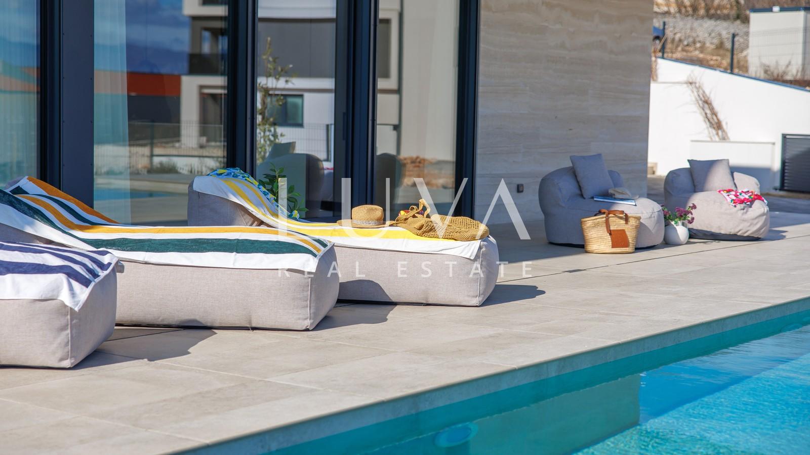 Krk, Vrbnik, Luxusvilla mit Meerblick und Pool, 265 m² zu verkaufen