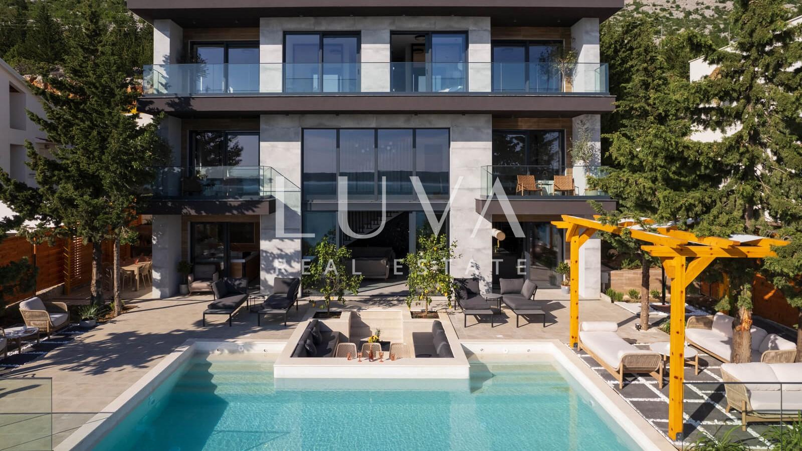 Starigrad, Luxusvilla mit Pool und Meerblick