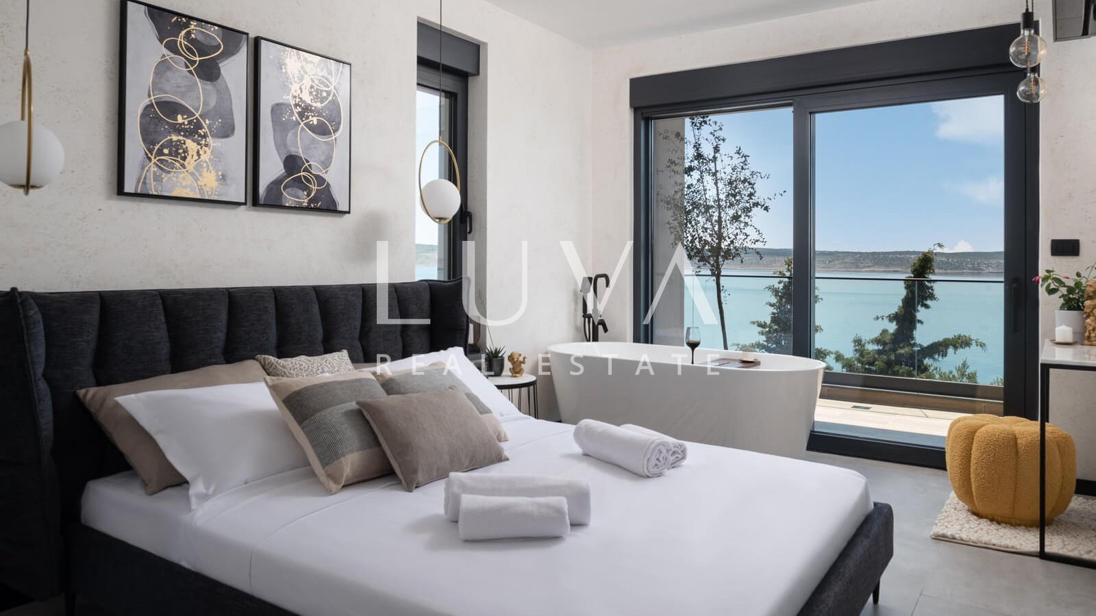 Starigrad, Luxusvilla mit Pool und Meerblick