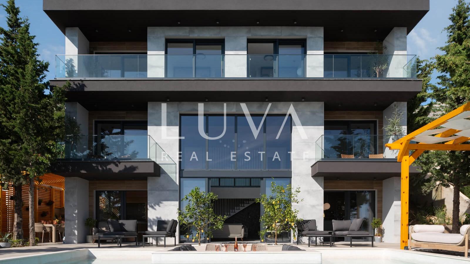 Starigrad, Luxusvilla mit Pool und Meerblick