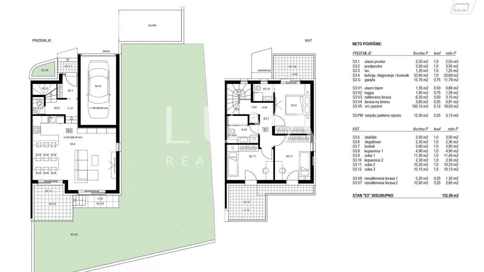 Zagreb, Perjavica, Luxusneubau zu verkaufen, Whg S3