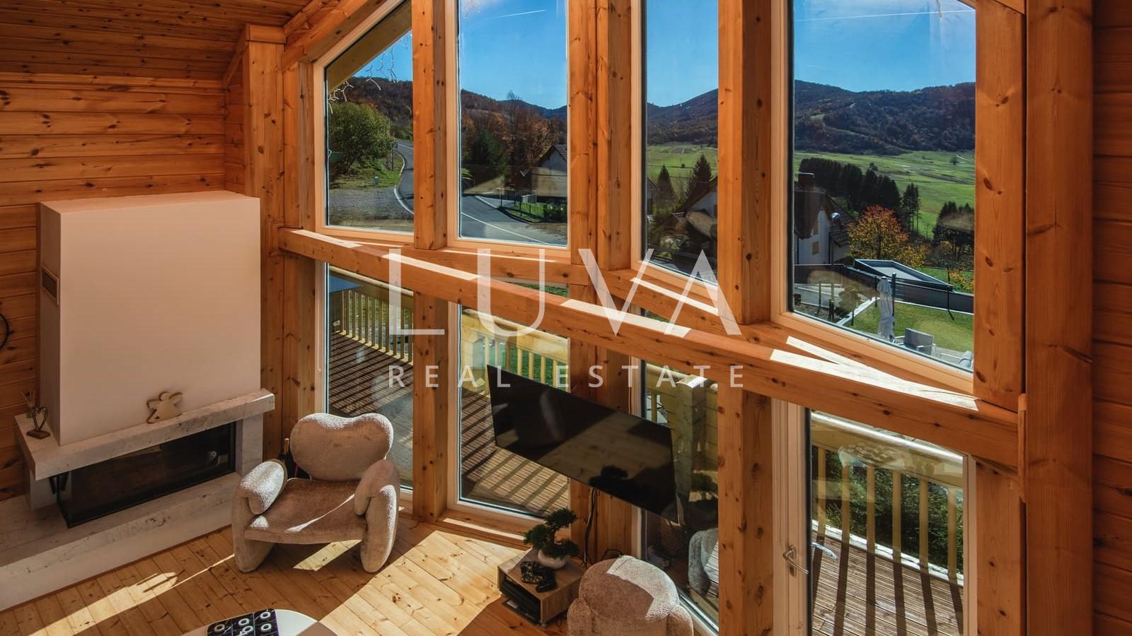 Mrkopalj, Gorski Kotar, moderna drvena kuća na prodaju