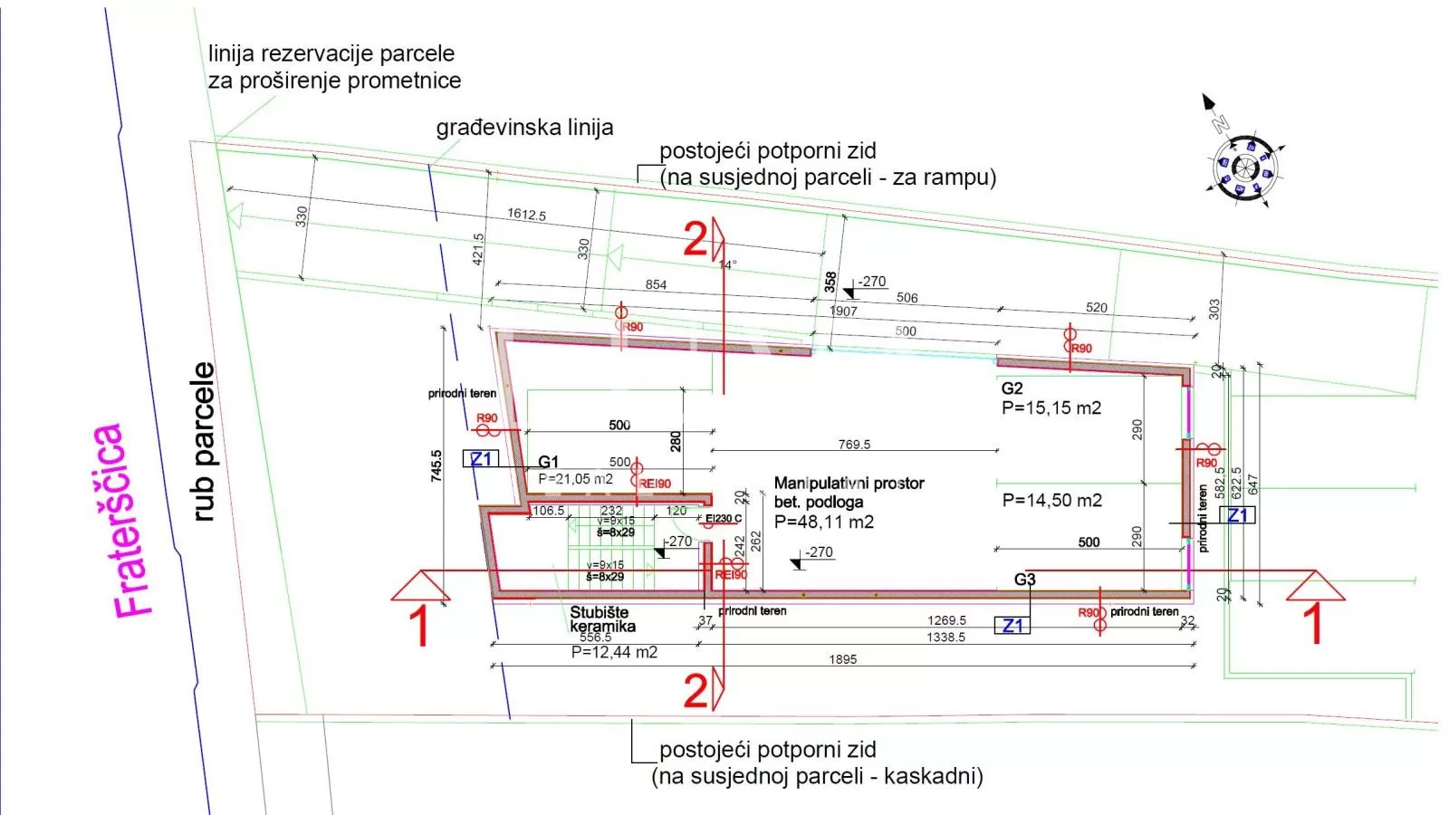 Zagreb, Fraterščica – Neubau 3-Zimmer-Wohnung + 2 Außenstellplätze + 1 Garagenstellplatz, 99m²
