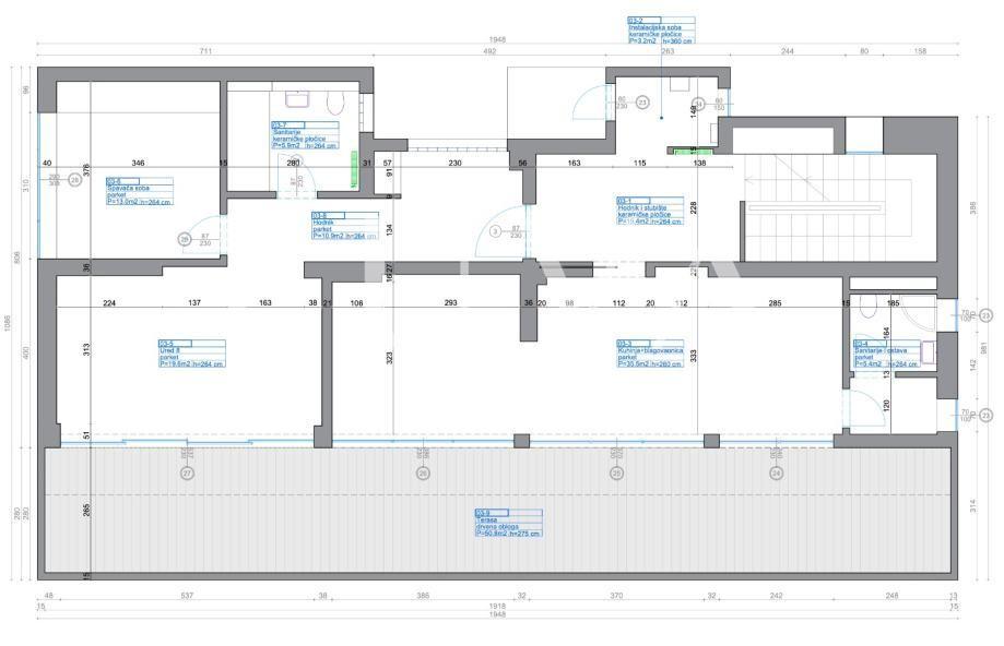 Zagreb, Medveščak, commercial space 110 m2 with terrace 51 m2 for rent
