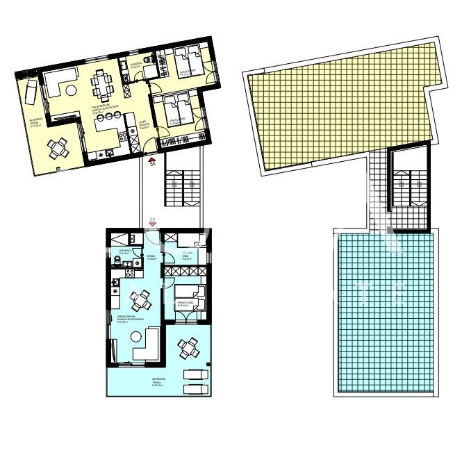 Čiovo, Trogir, luksuzni penthouse 75 m2 uz more na prodaju