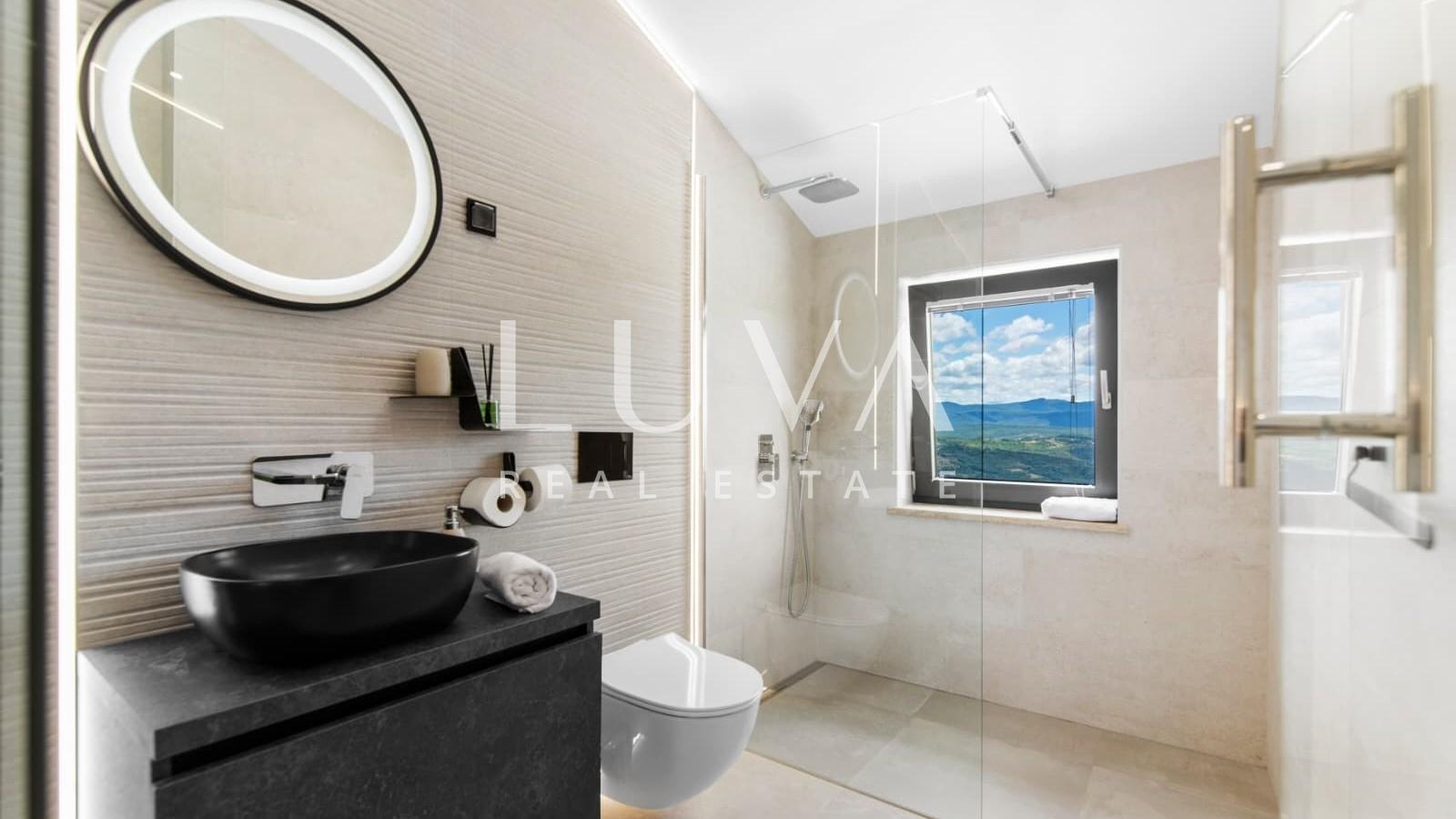 Istria, Vrh, modern villa with a unique view, 190 m2