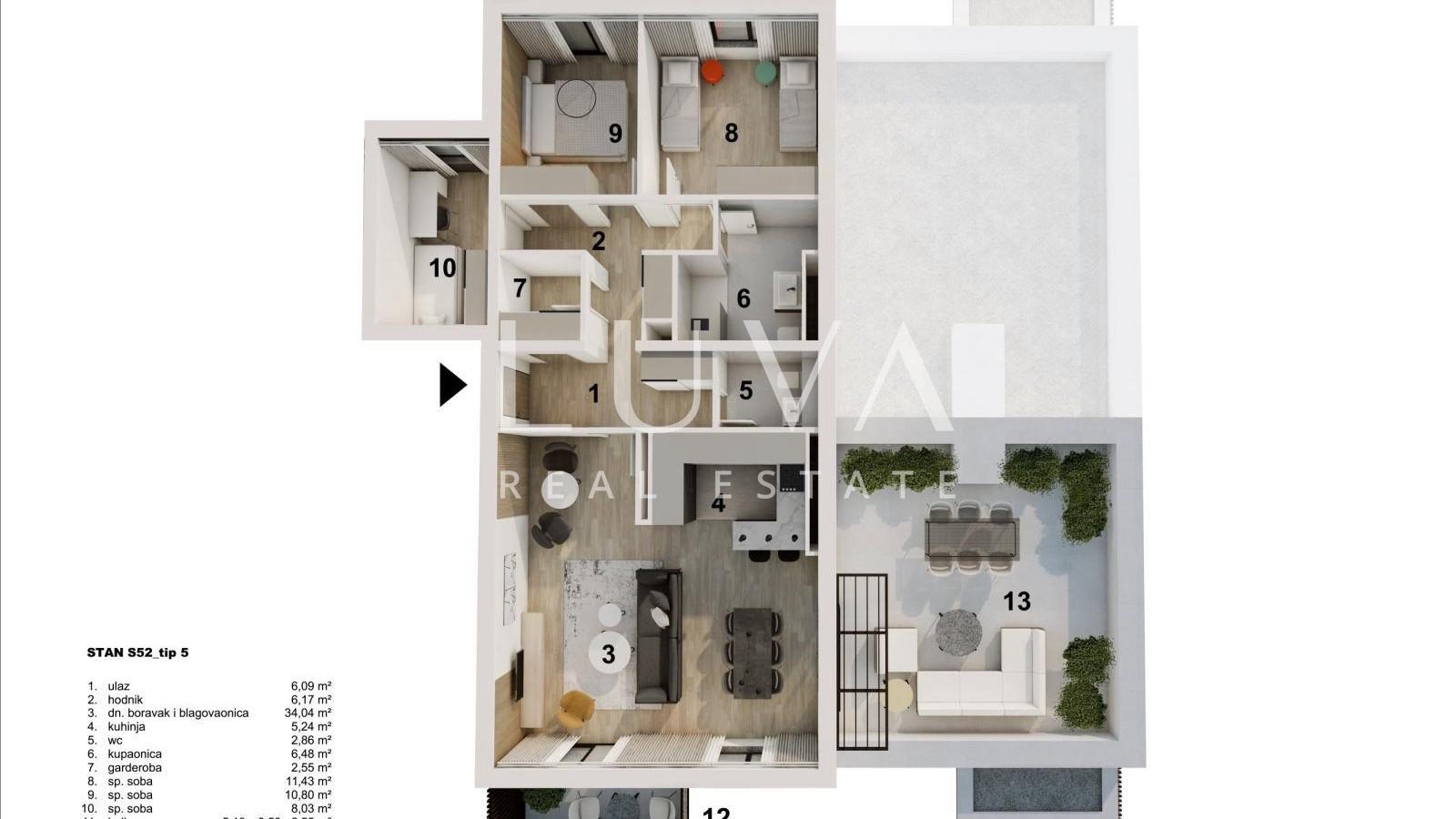 Zagreb, Remetinec, 4S Penthouse 107 m², Neubau zum Verkauf