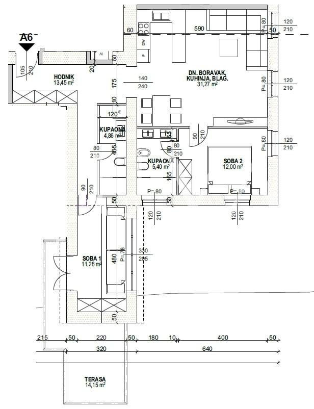 Opatija, city center, luxury apartment 90.36 m² for sale