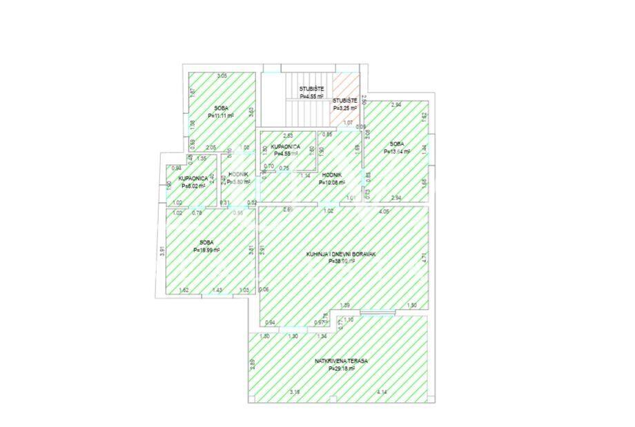 Omiš, Jesenice, 4-room apartment of 134 m² with sea view for sale