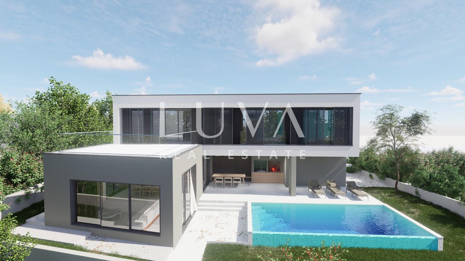 Kaštel Novi, Rudine, moderna vila s bazenom i pogledom na more