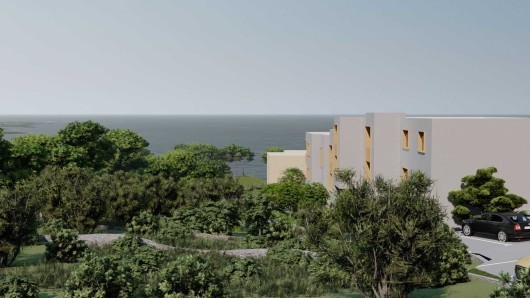 Trogir, Slatine, stan S4 42m2 u novogradnji s pogledom na more na prodaju