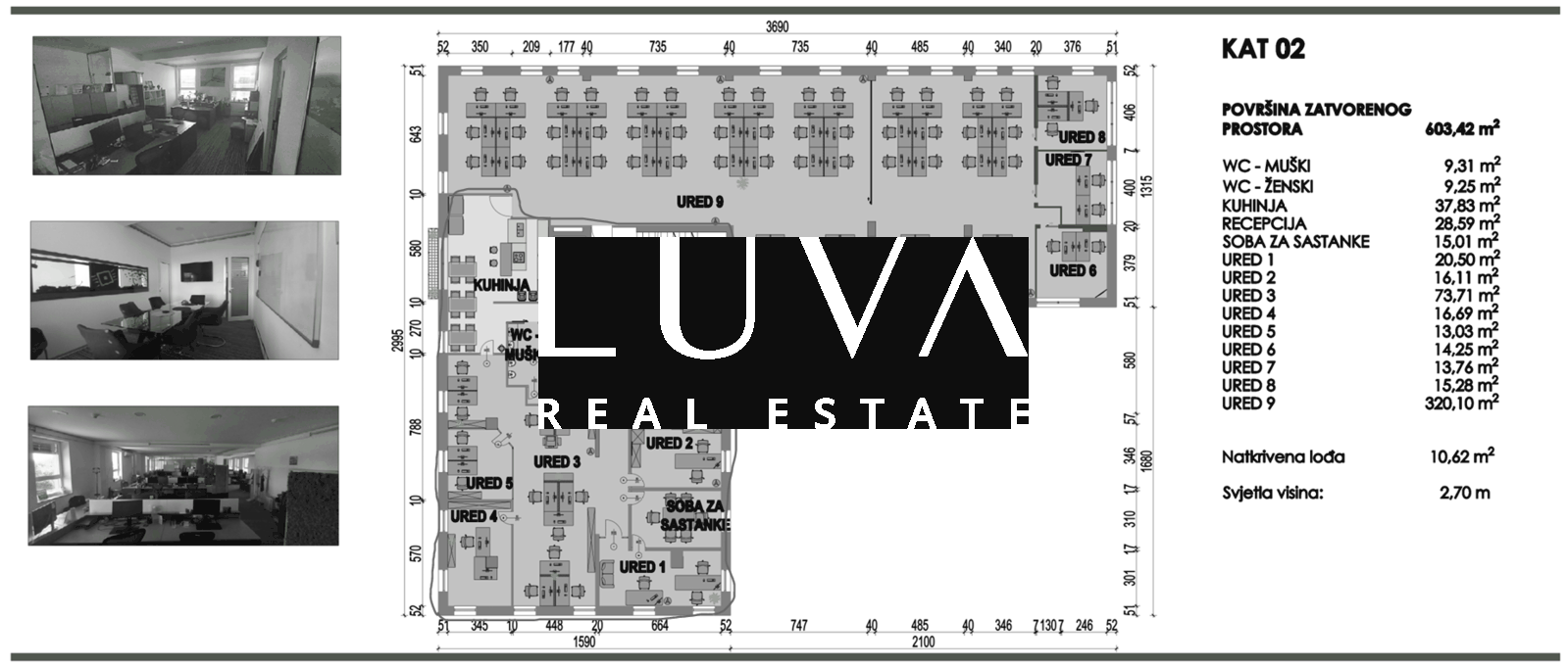 Zagreb, Kamenarka, Geschäftsraum 191,62 m² zur Miete