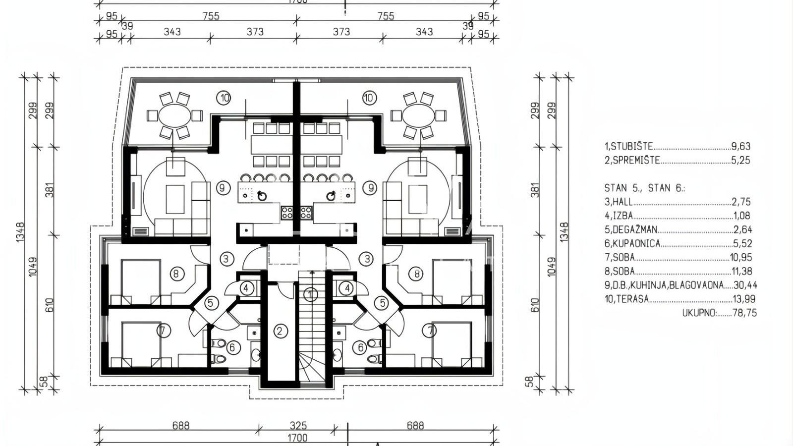 Krk, Omišalj, stan S5 u novogradnji uz more, na prodaju