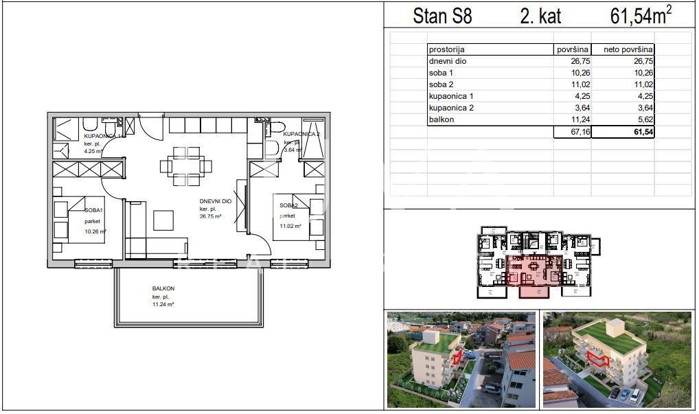 Split, Stobreč, building plot with valid location permit for sale, 1,360 m²