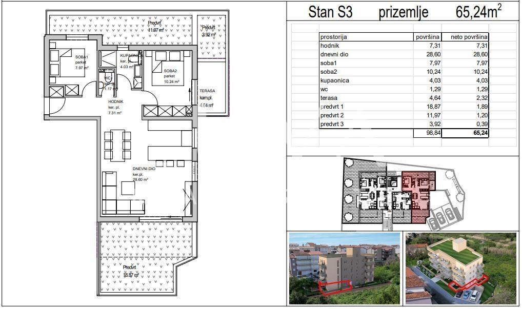Split, Stobreč, building plot with valid location permit for sale, 1,360 m²