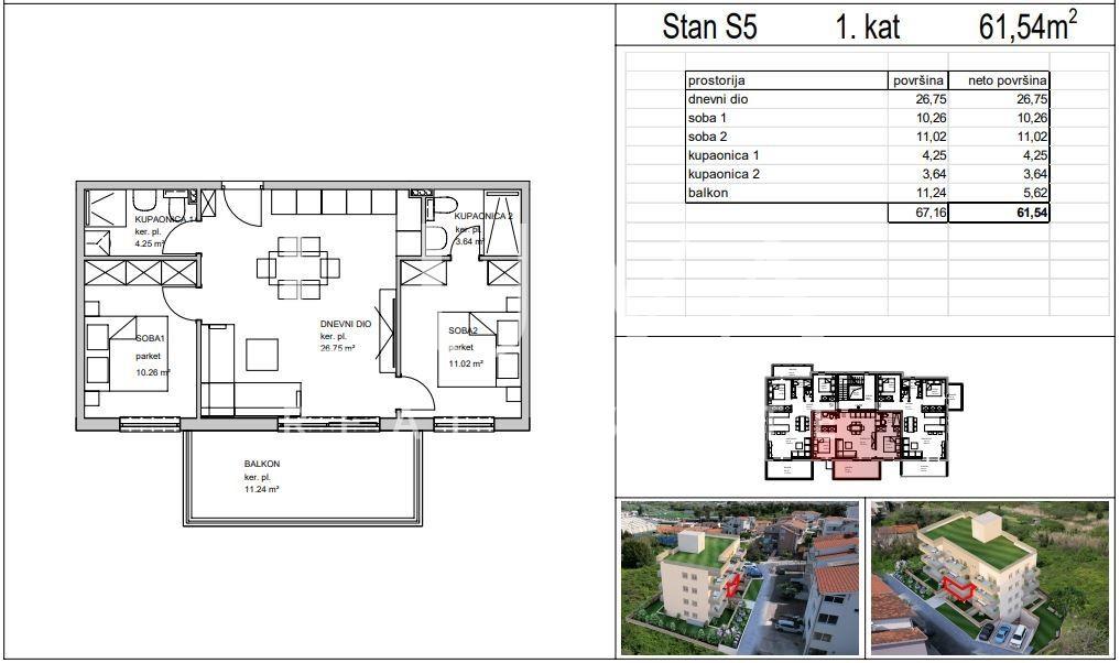 Split, Stobreč, building plot with valid location permit for sale, 1,360 m²