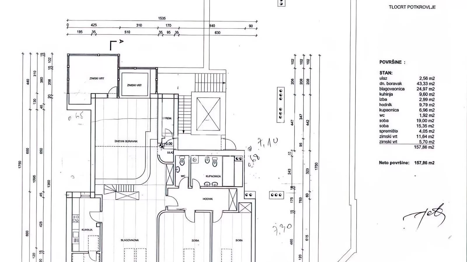 Zentrum Zagreb, 228,56 m2 Maisonette zur Sanierung zu verkaufen