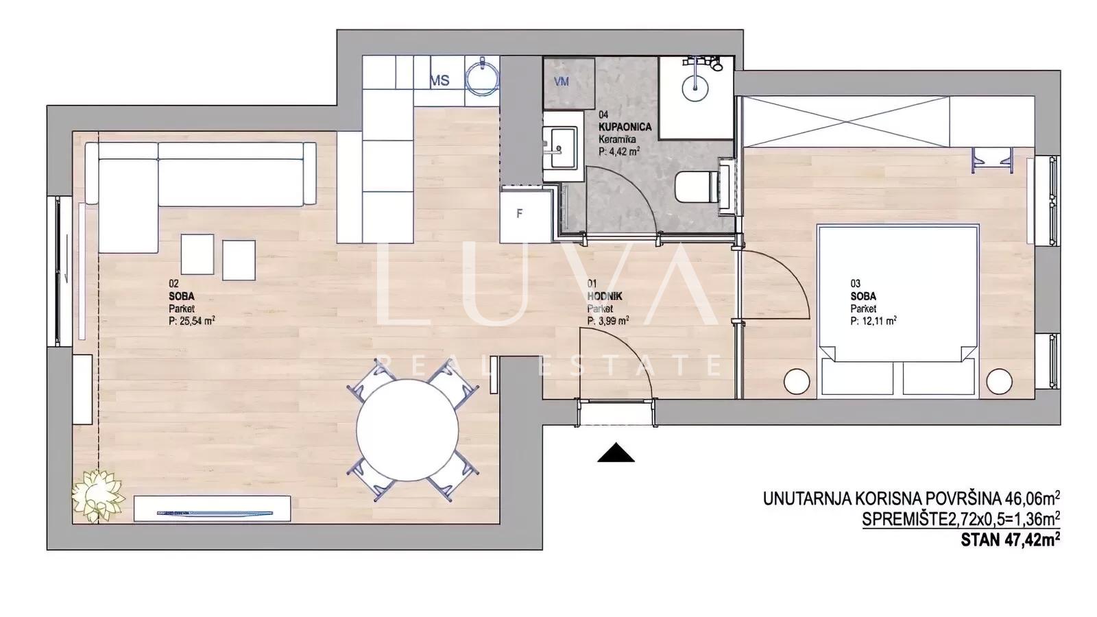 Zagreb, Trešnjevka, novoadaptirani 2s stan 47m2 na prodaju