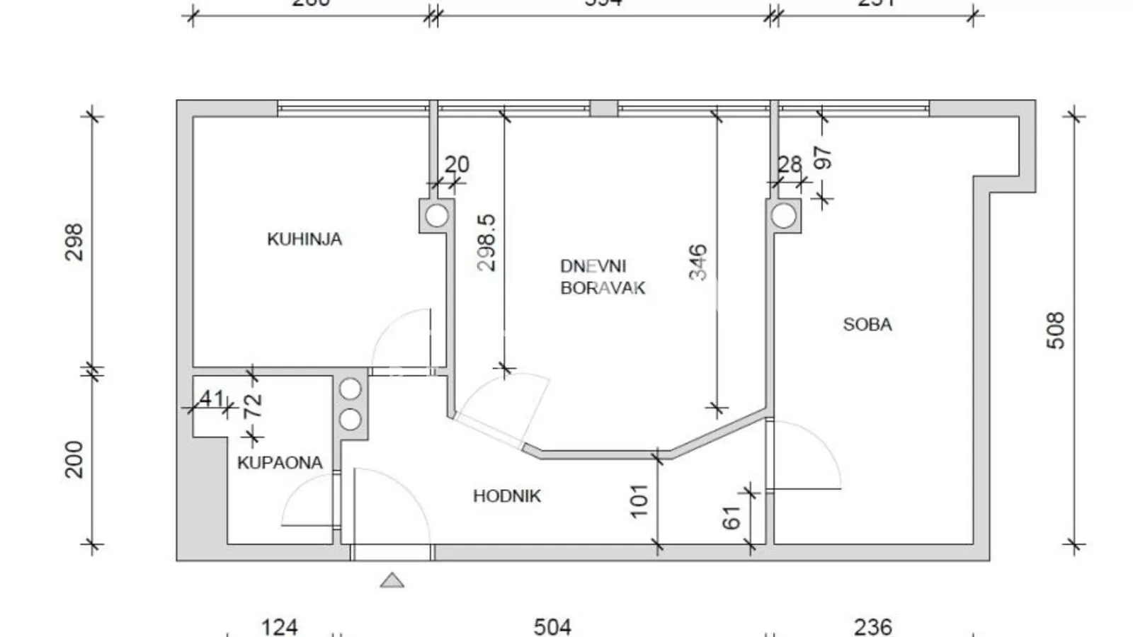 Zagreb, Srednjaci, dvosoban novo adaptiran stan 46m2, prodaja