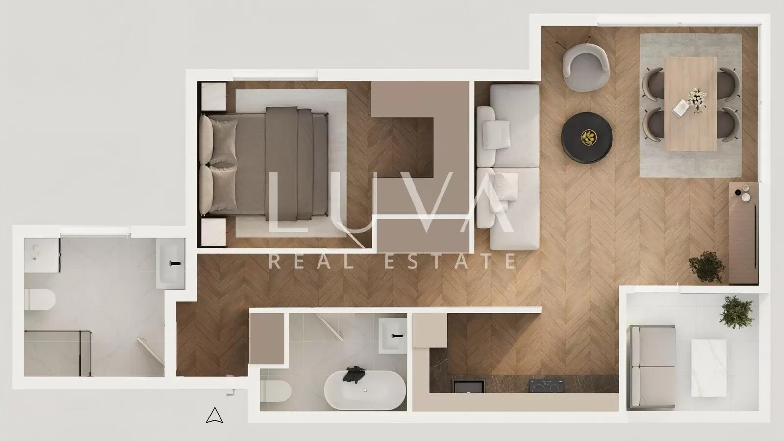 Zagreb, Dobri Dol – Luxus Neubau, 2 Zi, 71,01 m2 WNF