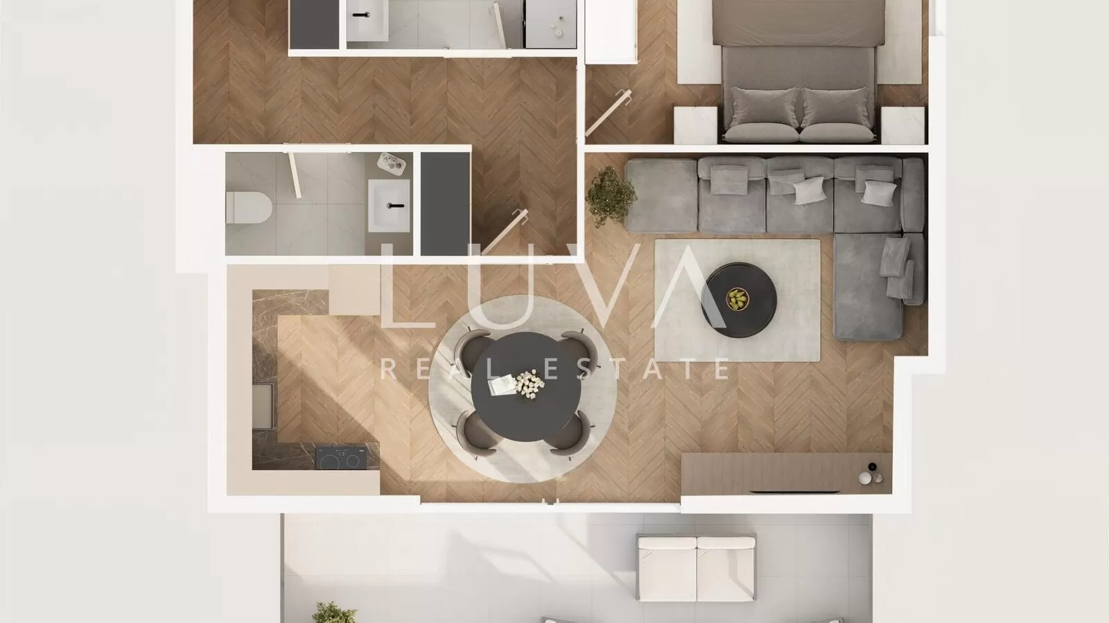 Zagreb, Dobri Dol – Luxus Neubau, 2 Zi, 72,35 m2 WNF