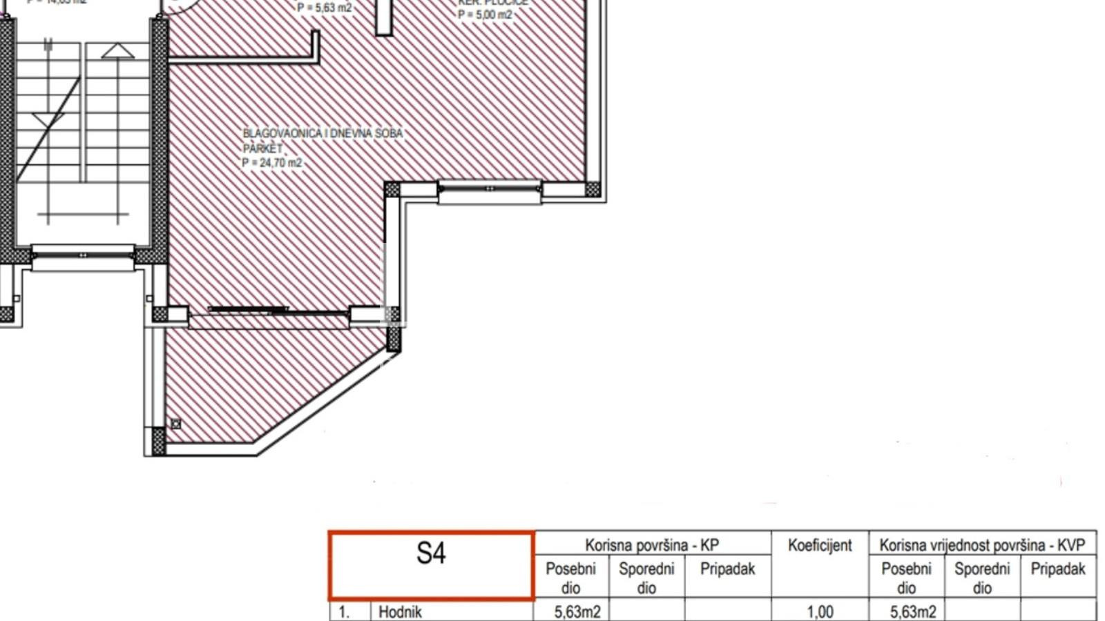 Zagreb, Gornji stupnik, stan s dvije spavaće sobe na 1. katu, 73,38 m²