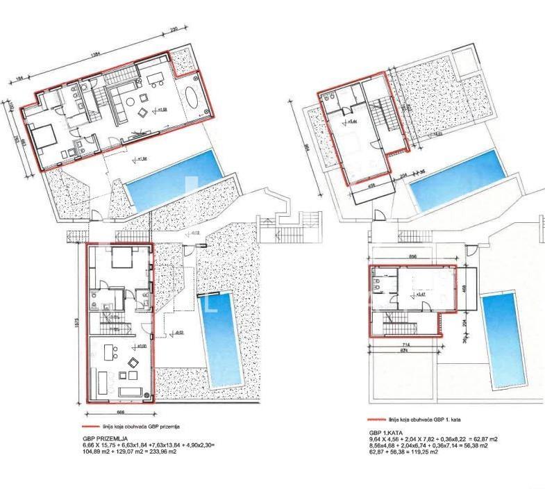 Seget Donji, land with a building permit for luxury villas