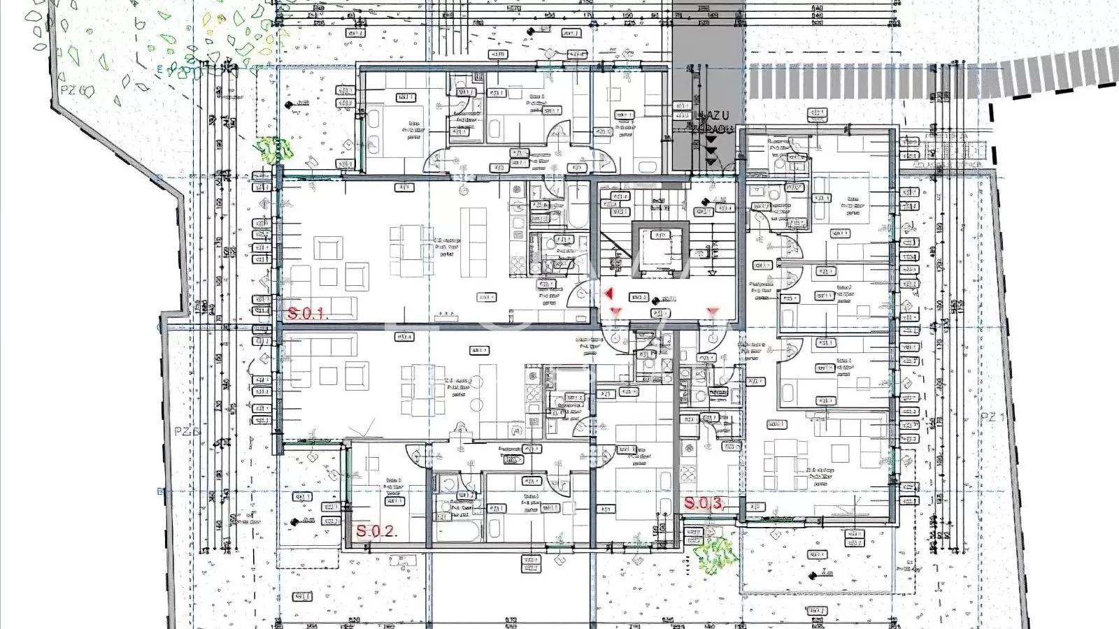 Jordanovac, luxuriöse Neubauwohnung, 4-Zimmer-Wohnung S 0.1, 107,3 m²
