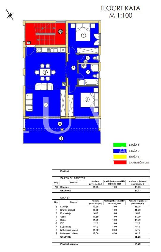Petrčane Zadar, prostran stan od 75 m² + parking, 50 m od mora