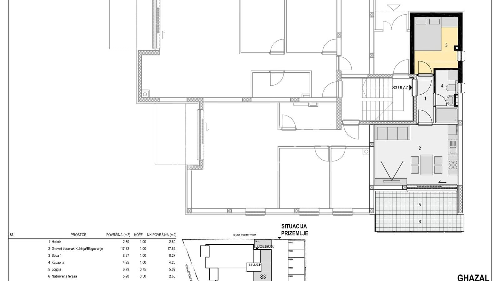 Pag, Mandre, luksuzna novogradnja prvi red do mora, NKP 41,76 m2, stan S3