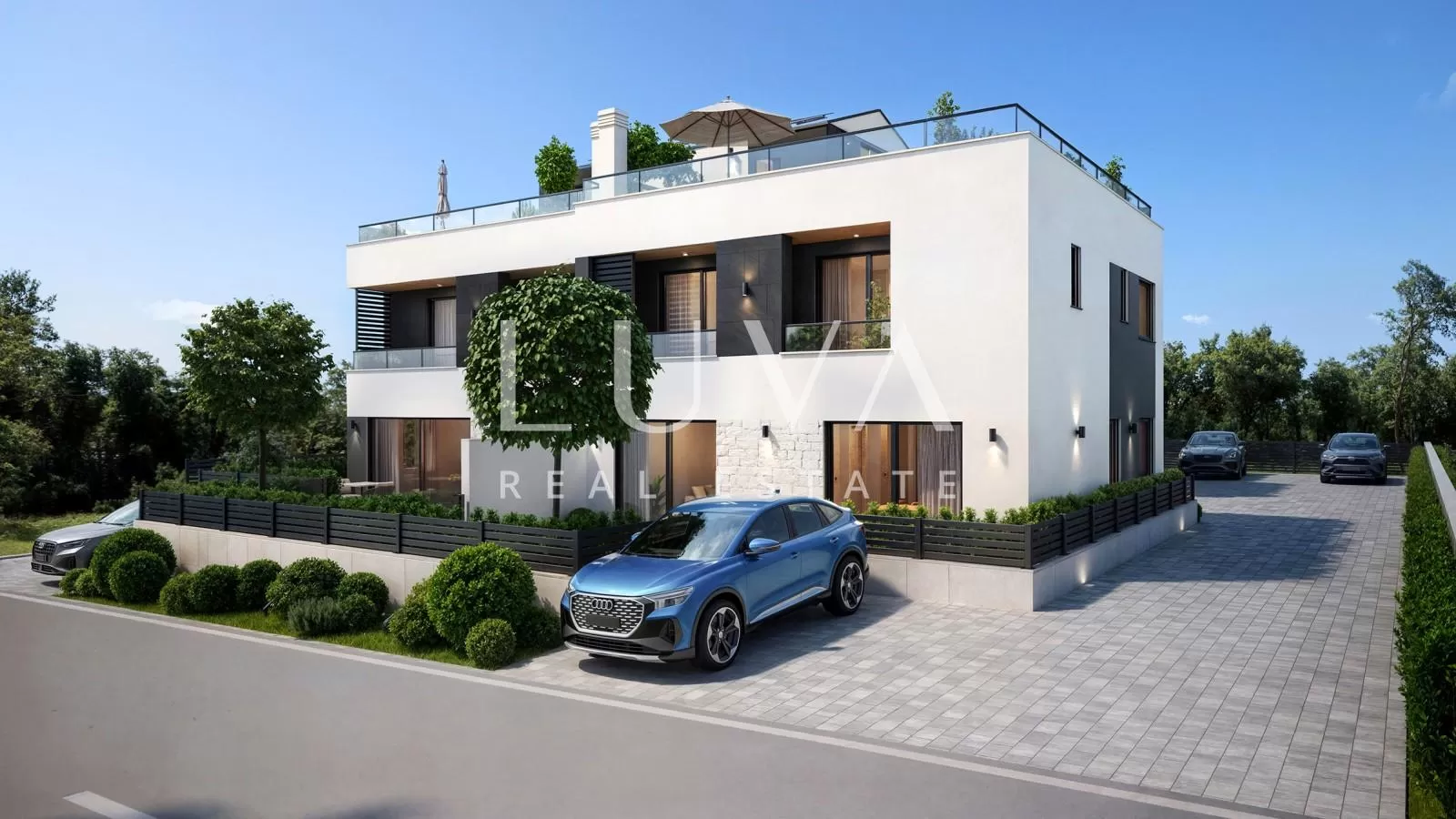 Istria, Poreč, modern terraced house with pool, 168.18 m²