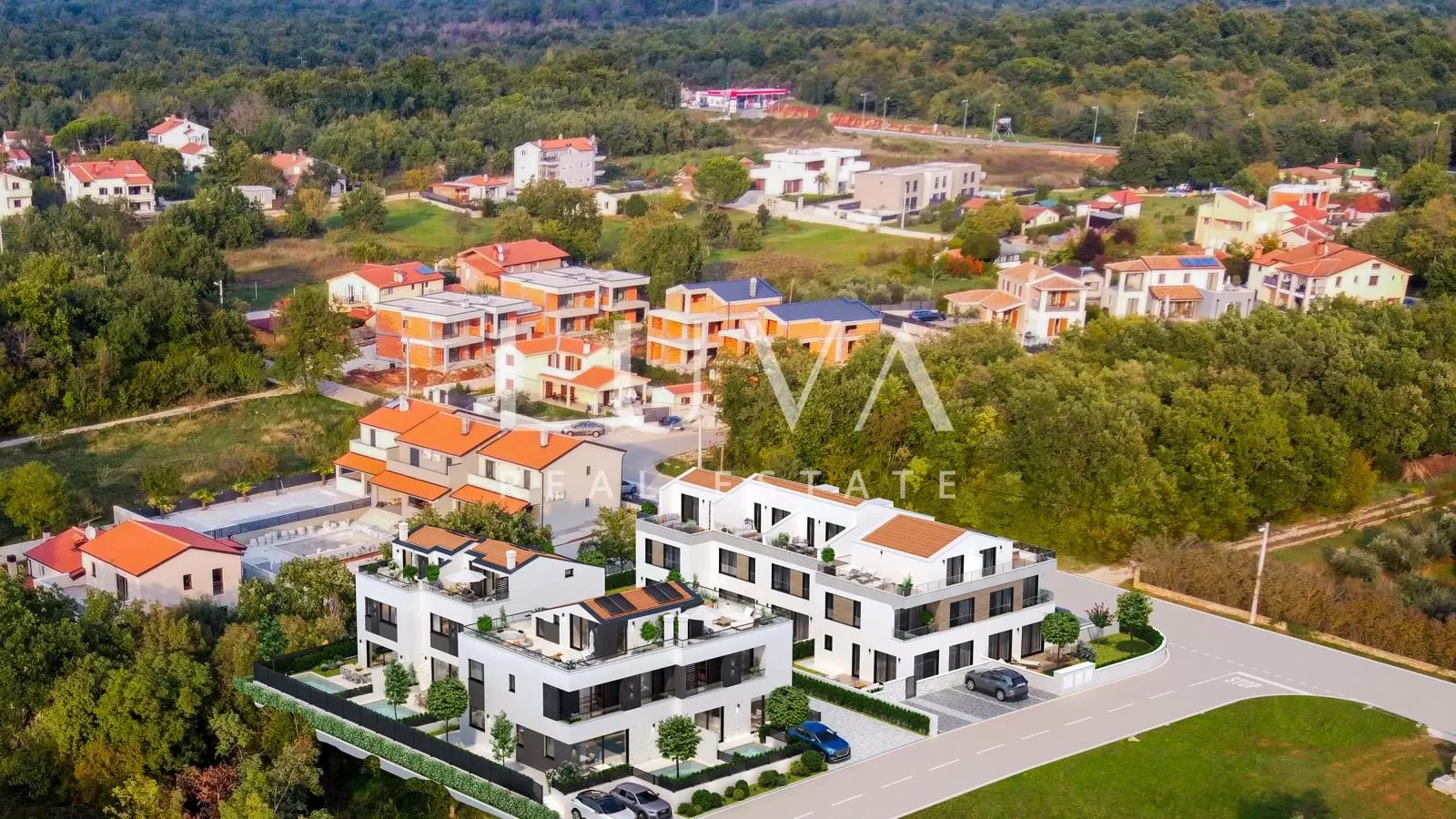 Istria, Poreč, Modern Terraced House with Pool, 122.27 m²