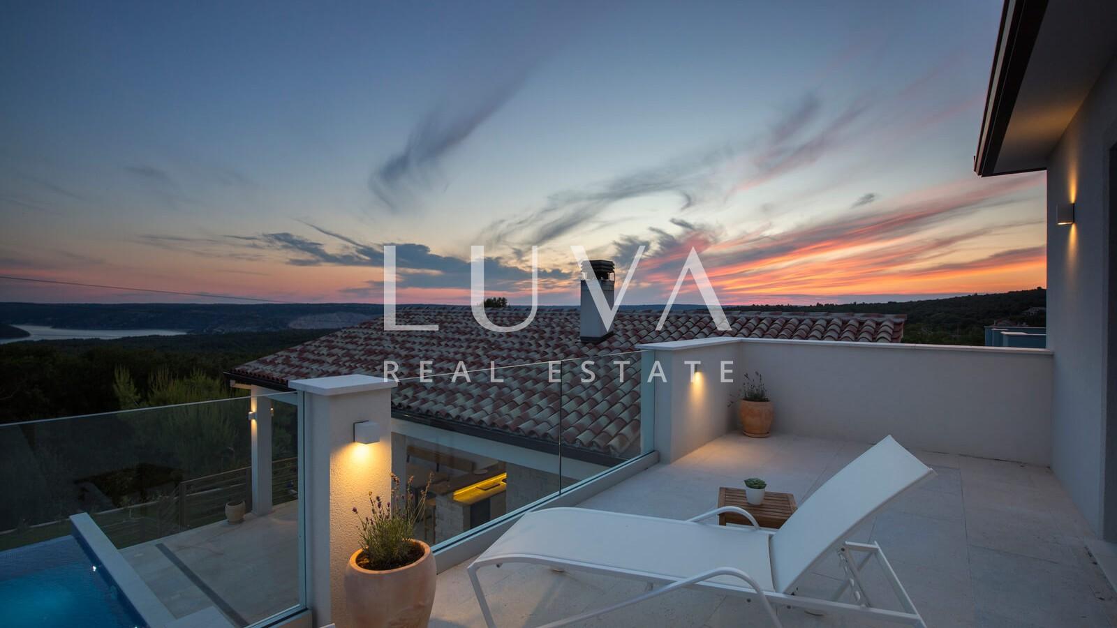 Istria, Labin, luxury villa with sea view, 240 m², for sale