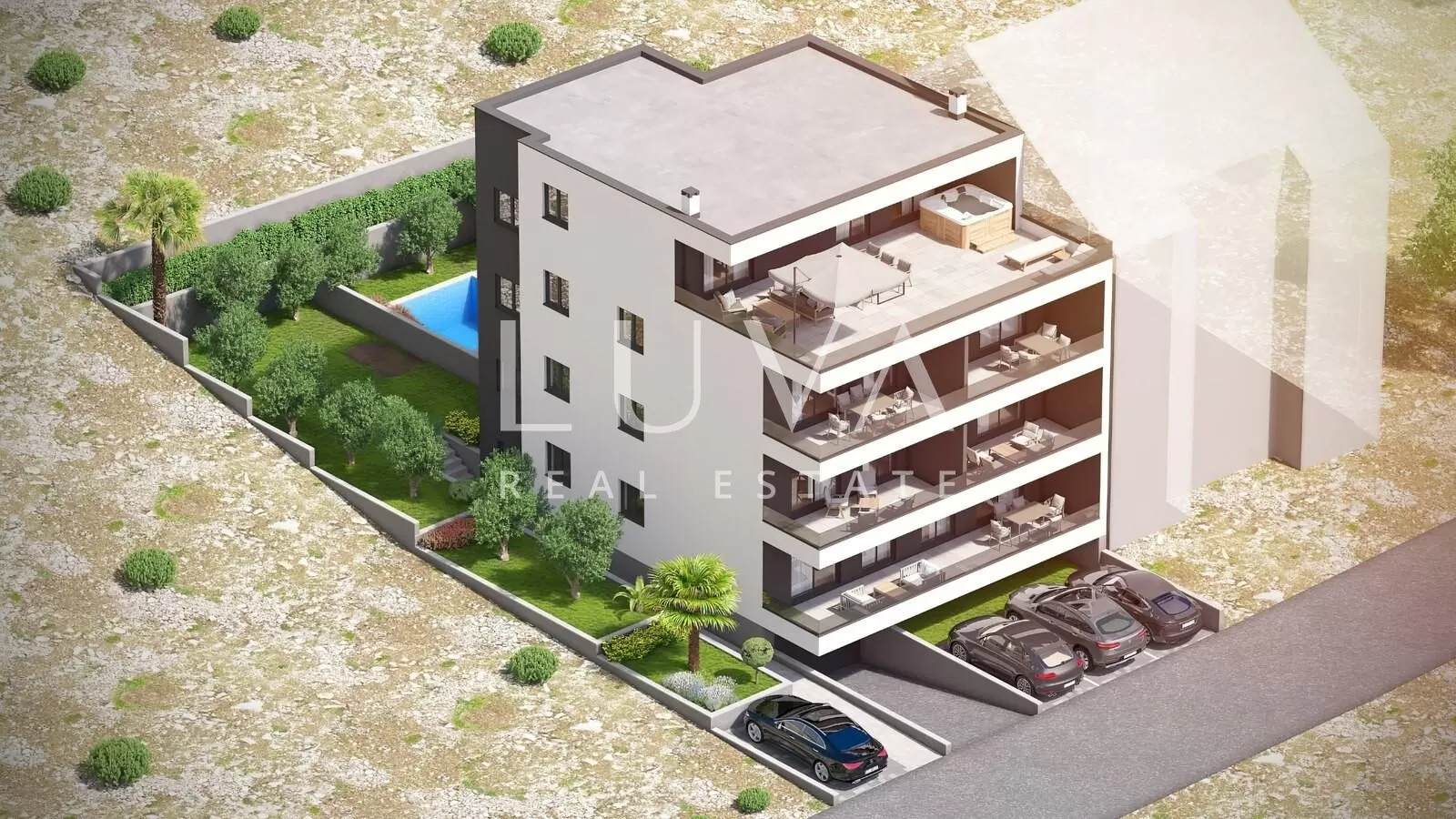 Otok Pag, apartman u novogradnji 98,50m2 na prodaju