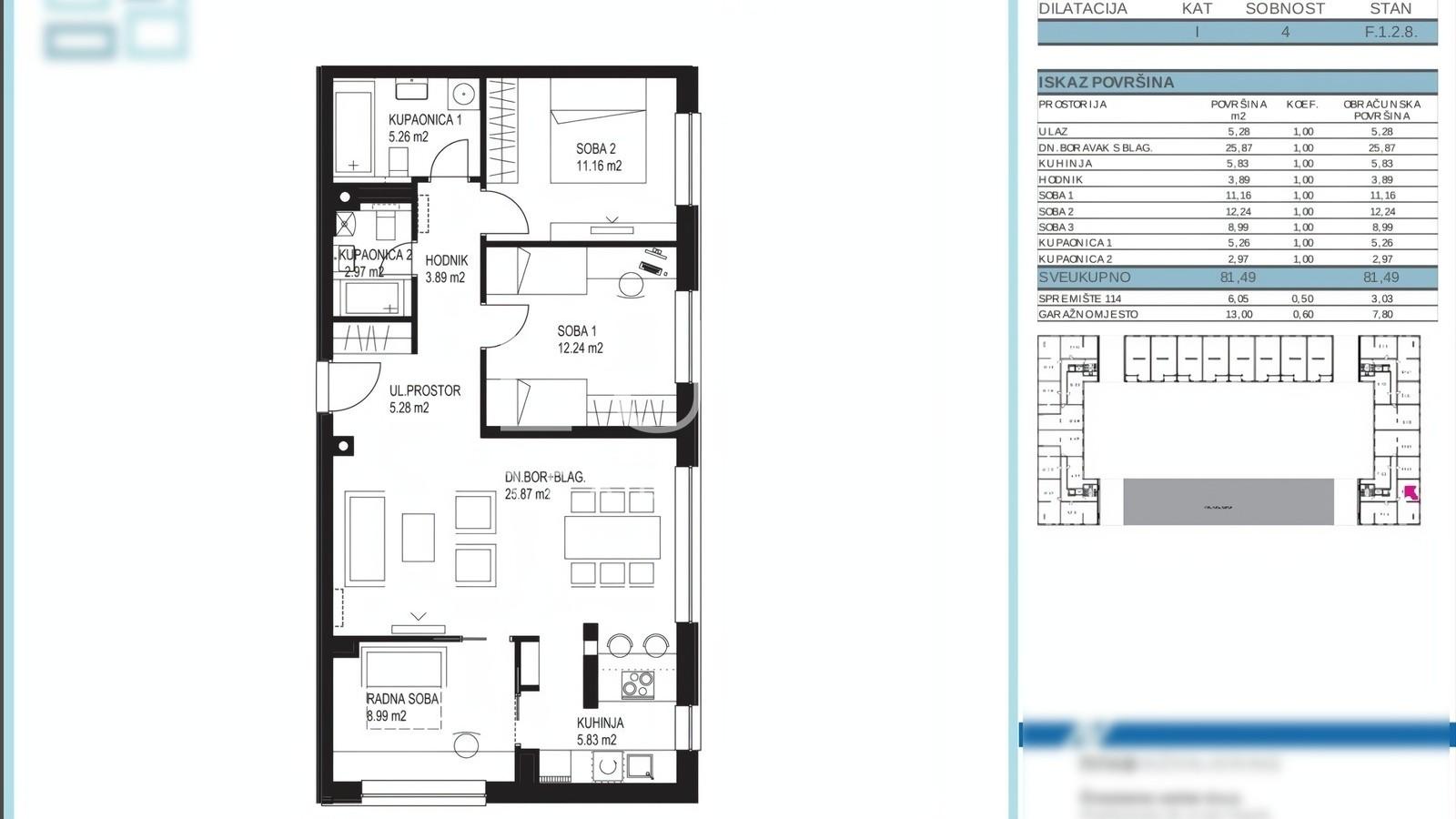 Zagreb, Črnomerec, 4s stan + GPM 90,54m2 NKP, prodaja