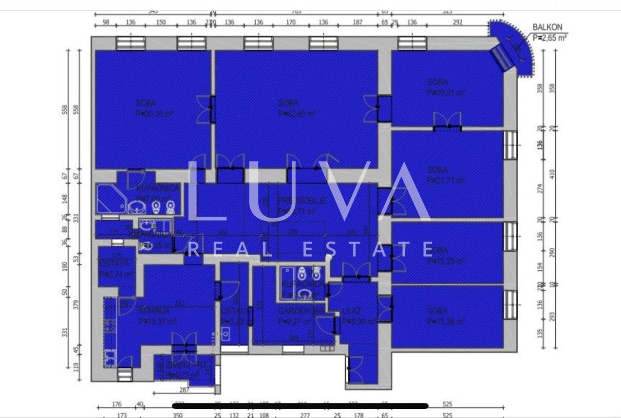 Zagreb, Stadtzentrum, 250 m² Wohnung ideal für Geschäftszwecke
