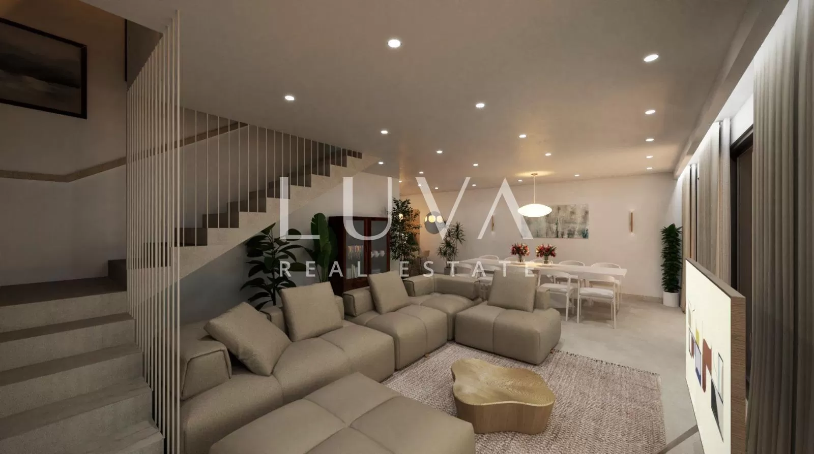 Split, Podstrana, luxuriöse Maisonette-Wohnung mit großer Terrasse am Meer zu verkaufen