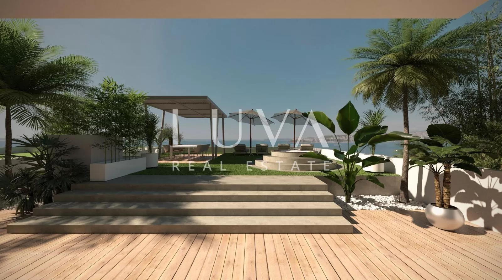 Split, Podstrana, luxuriöse Maisonette-Wohnung mit großer Terrasse am Meer zu verkaufen