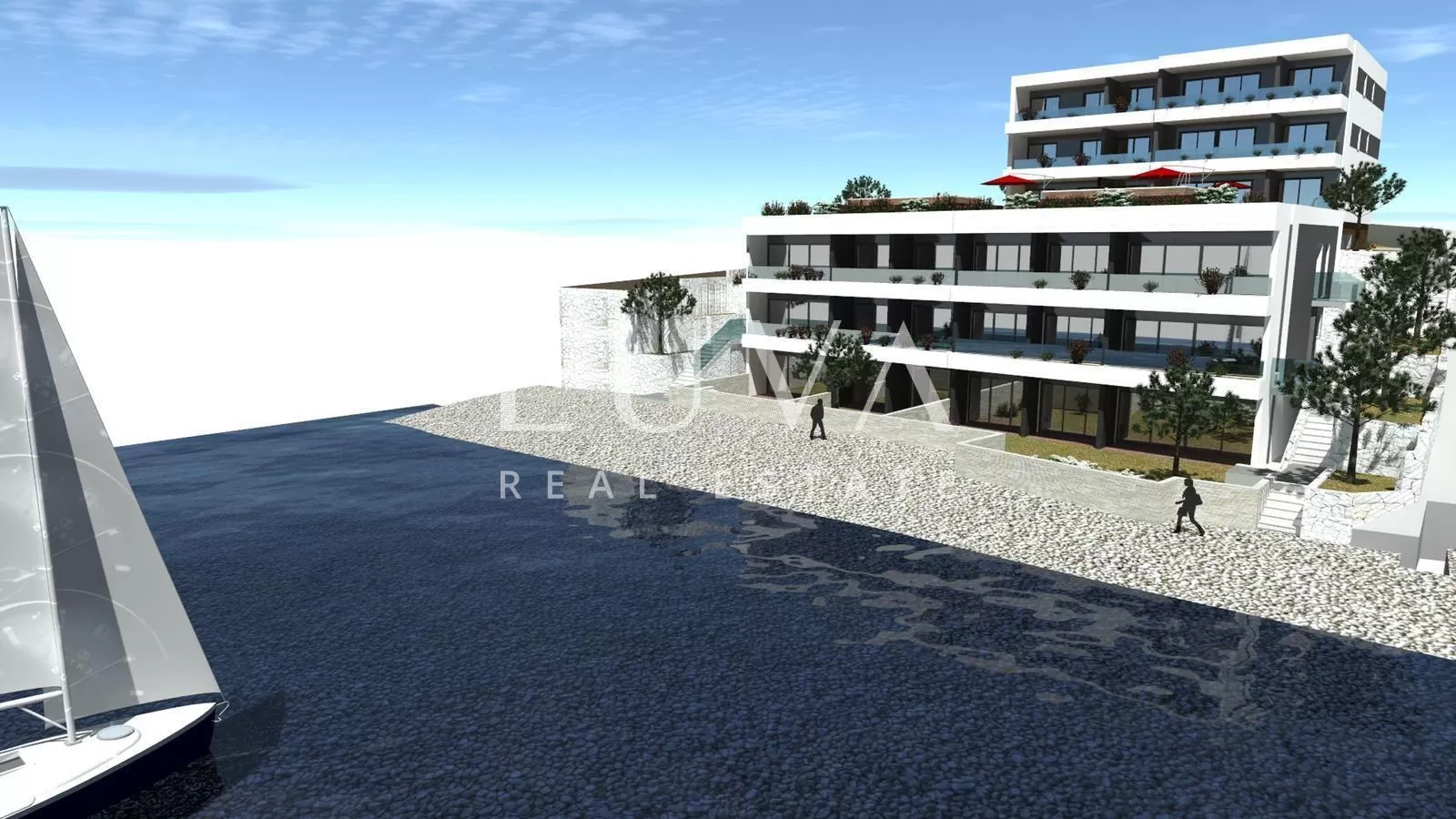 Split, Podstrana, luxuriöse Maisonette-Wohnung mit großer Terrasse am Meer zu verkaufen
