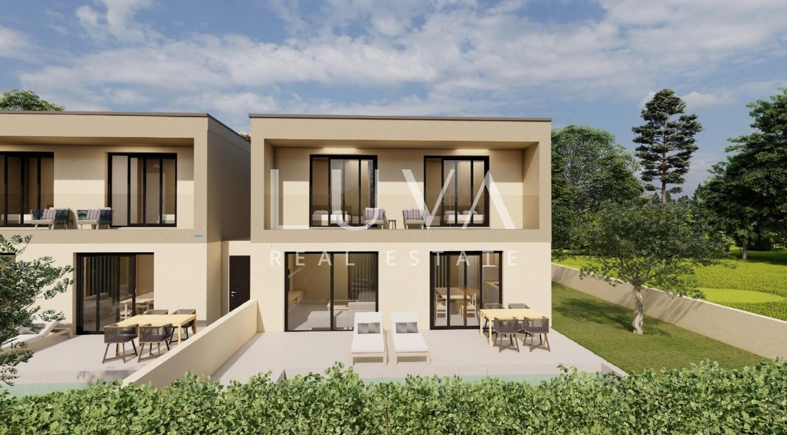 Istria, Poreč, modern house under construction with sea view, 100 m2
