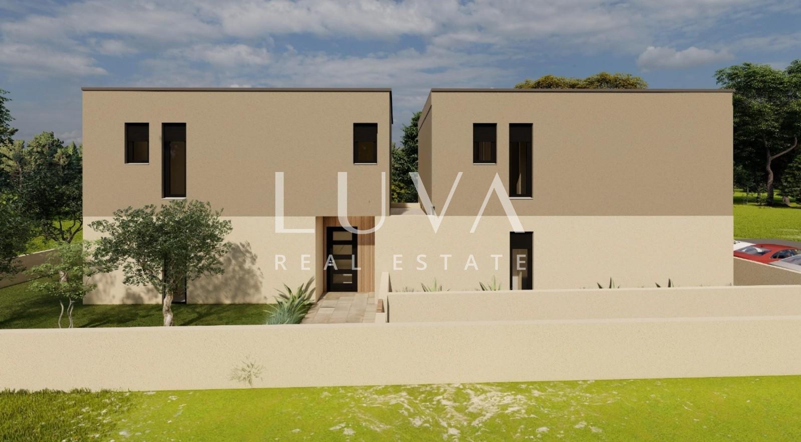 Istria, Poreč, modern house under construction with sea view, 100 m2