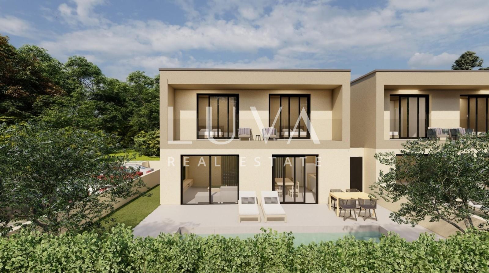 Istria, Poreč, modern house under construction with sea view, 100 m2