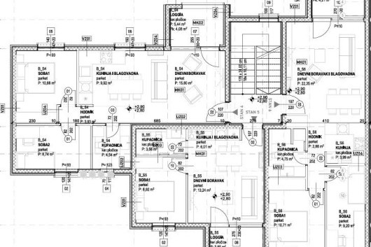Trogir, Slatine, stan S6 62m2 u novogradnji s pogledom na more na prodaju