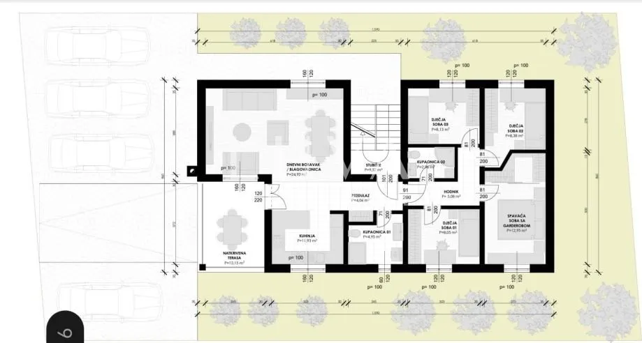 Kaštel Štafilić, kuća 377m2 sa stanovima na prodaju