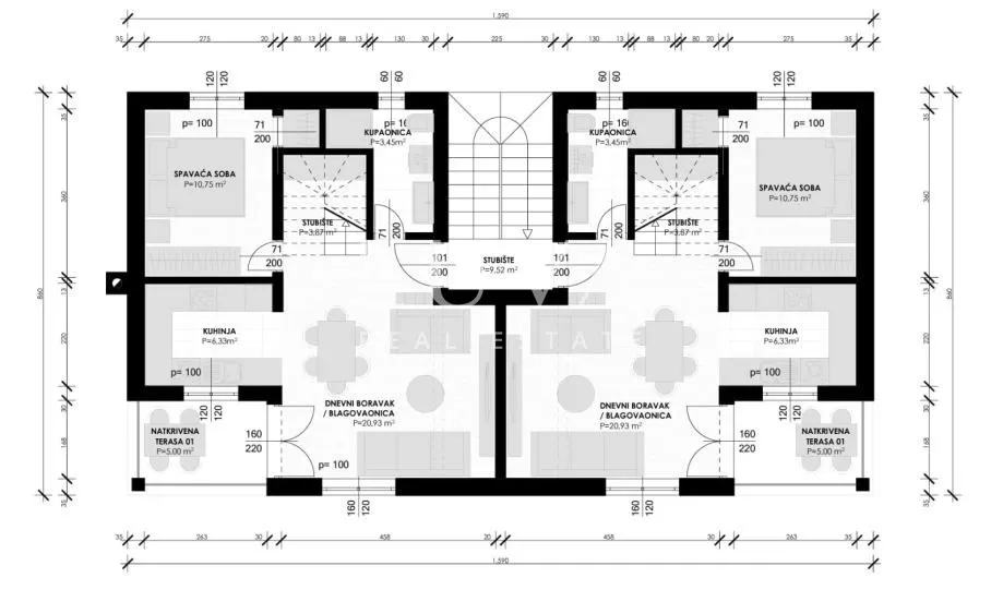 Kaštel Štafilić, kuća 377m2 sa stanovima na prodaju
