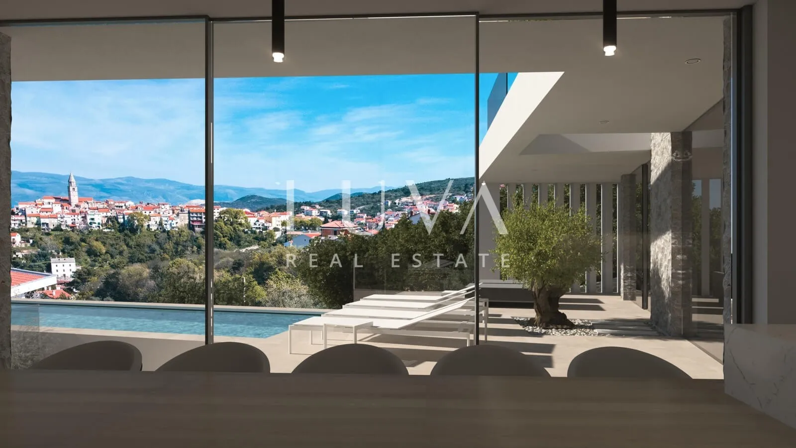 Vrbnik, Krk: Zemljište s gotovim projektom gradnje luksuzne vile na prodaju