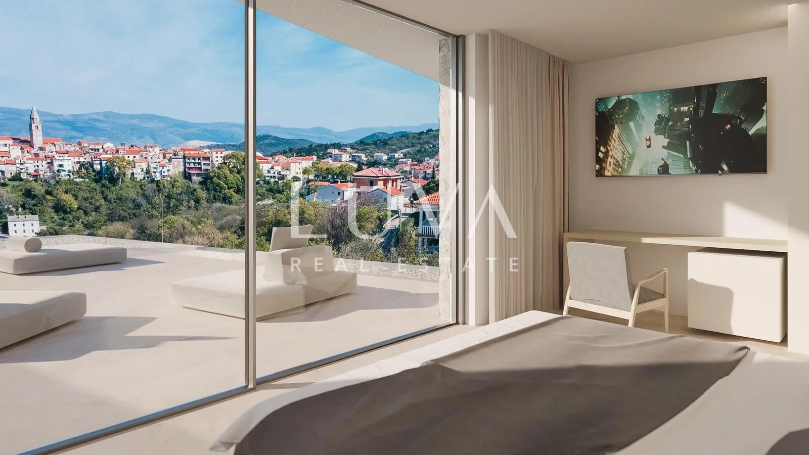 Vrbnik, Krk: Zemljište s gotovim projektom gradnje luksuzne vile na prodaju