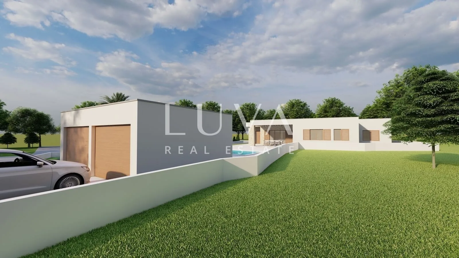 Vir, large building plot with construction started on 2 luxury villas